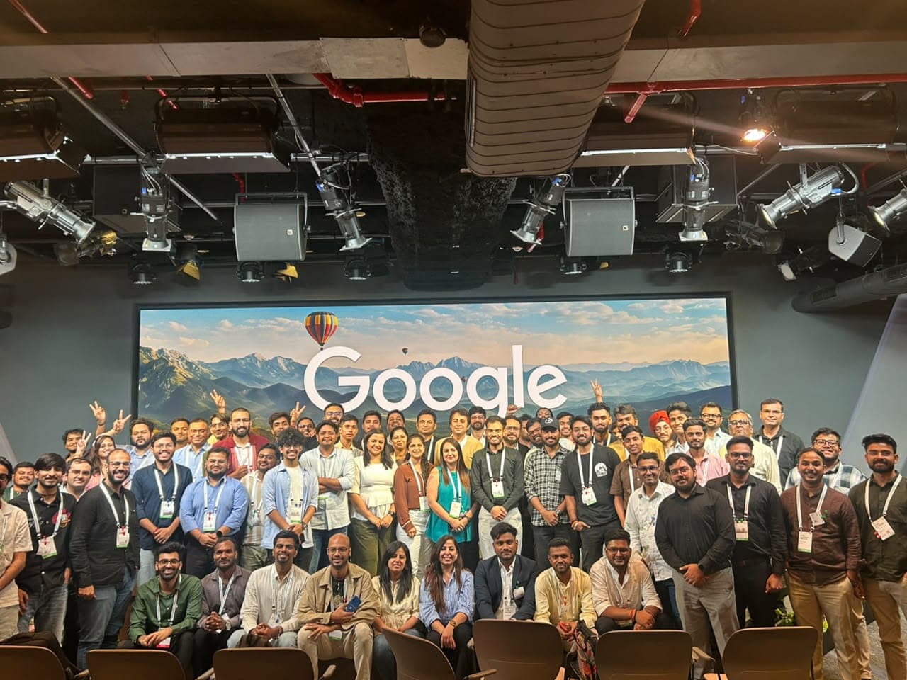 InDhanPay at Google AI Day 2026 — founders group photo at Google office