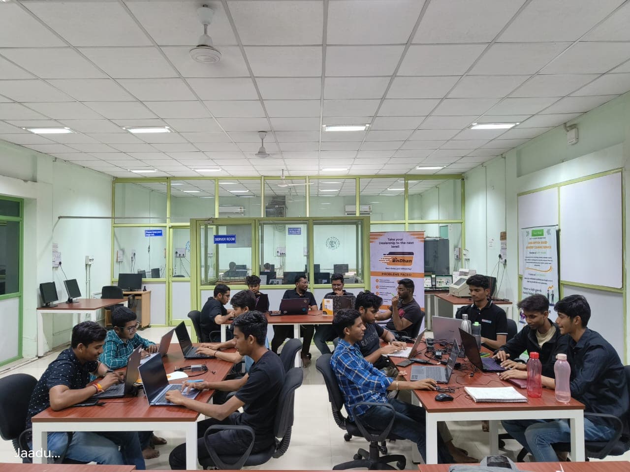 InDhanPay team working at CIDI office SGSITS Indore